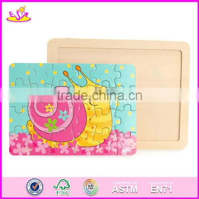 2017 New design pink donkey toy wooden picture puzzle maker W14C248