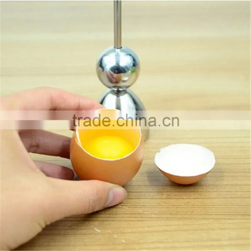 Stainless Steel Boiled Egg Topper Shell Top Cutter Knocker Opener Kitchen Tool