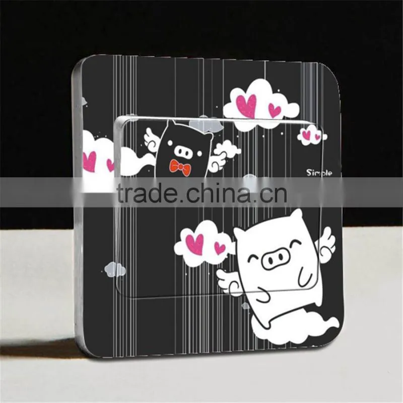 Fashion decorative wall sticker , waterproof bedroom switch stick