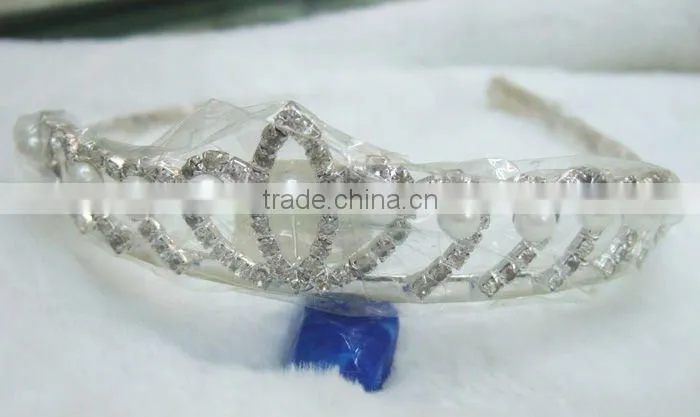 Metal fashion rhinestone wedding tiaras bridal hair crown