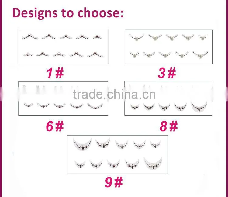 Fashion rhinestone rhinestone stone nail stickers for DIY
