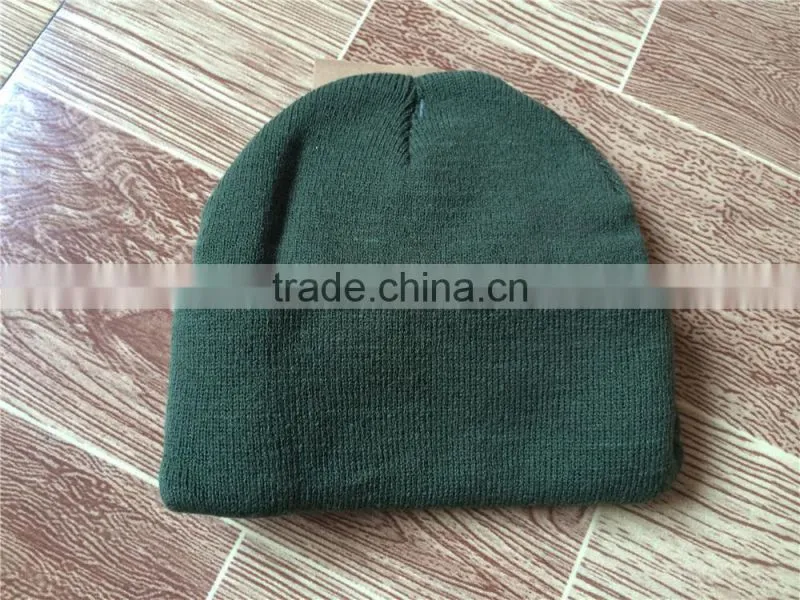 Custom Fashion Cheap Camouflage Knitted Hats With 3D Embroidery