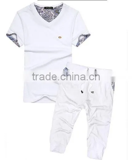wholesale cotton/polyester plain bulk tracksuit mens Sportsuit cotton cheap mens sport suit