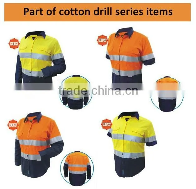 UPF 50+ Cotton Drill Anti-UV Long Sleeve Shirts