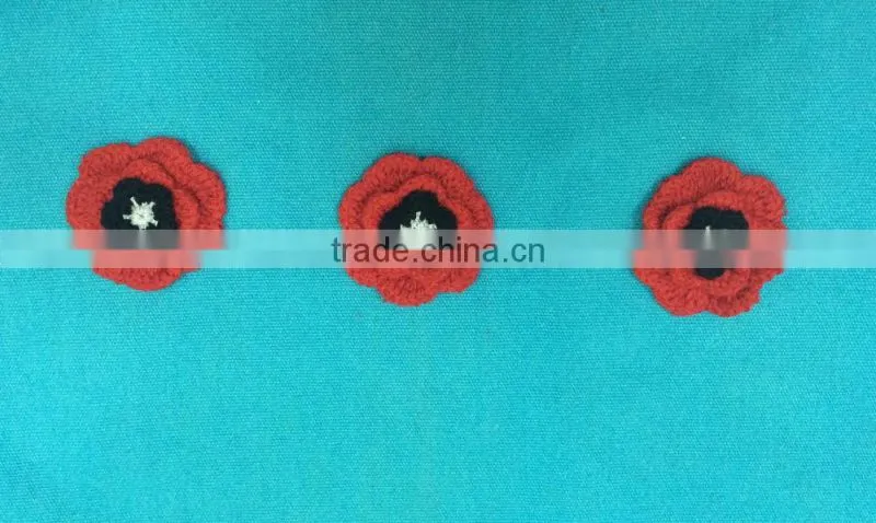 machine crochet flower applique