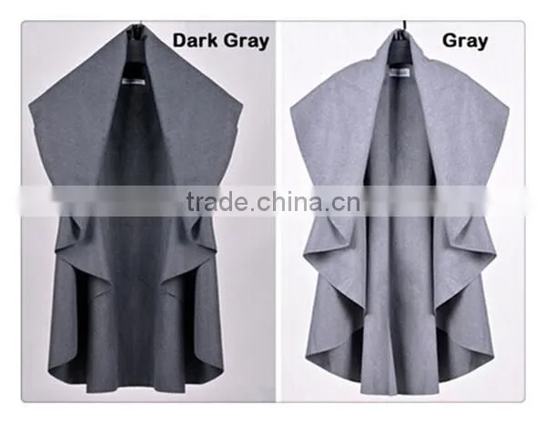 Spring new European style Temperament fashion shawl,woolen Irregular coat,women shawl