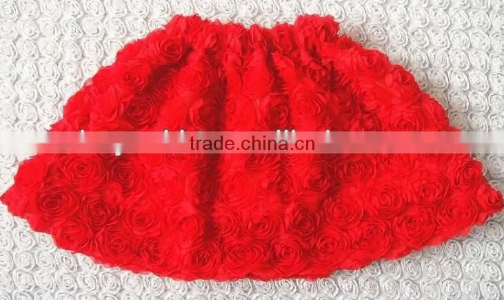 2014New Arrival!Baby Girls Rose flower Skirts Baby Cloth Girls Christmas Wear Party Dance Dress Girls Cheap Cotton Skirts