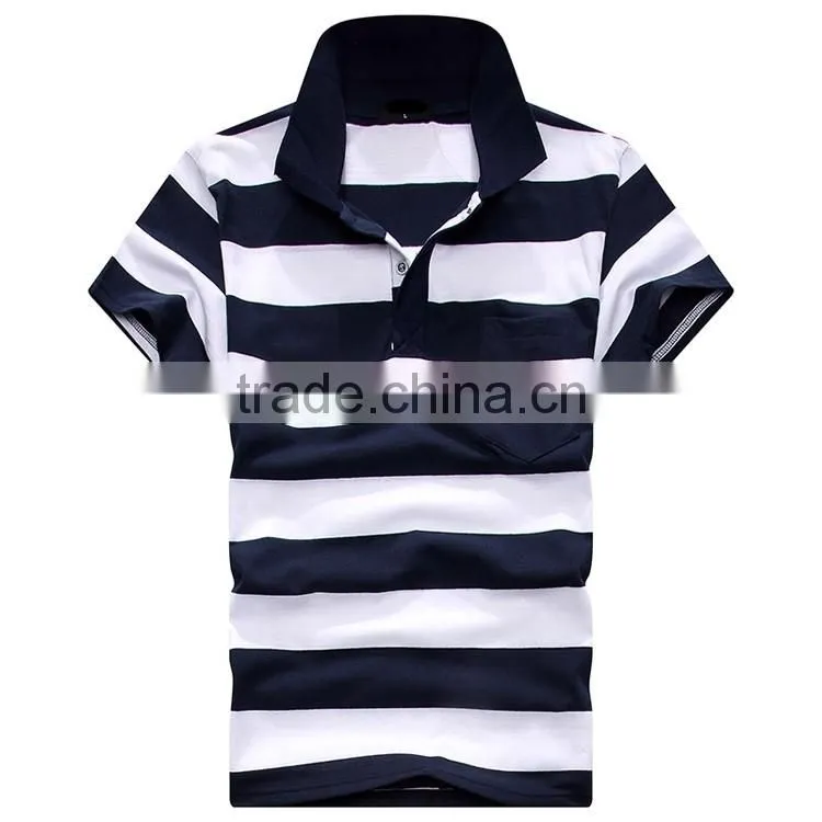 European and American leisure lapel stripes men's shirt collar