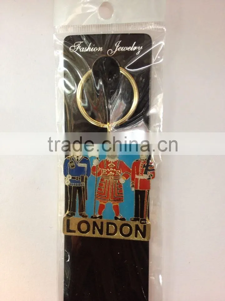 Double Heart Metal Keychain for Souvenir