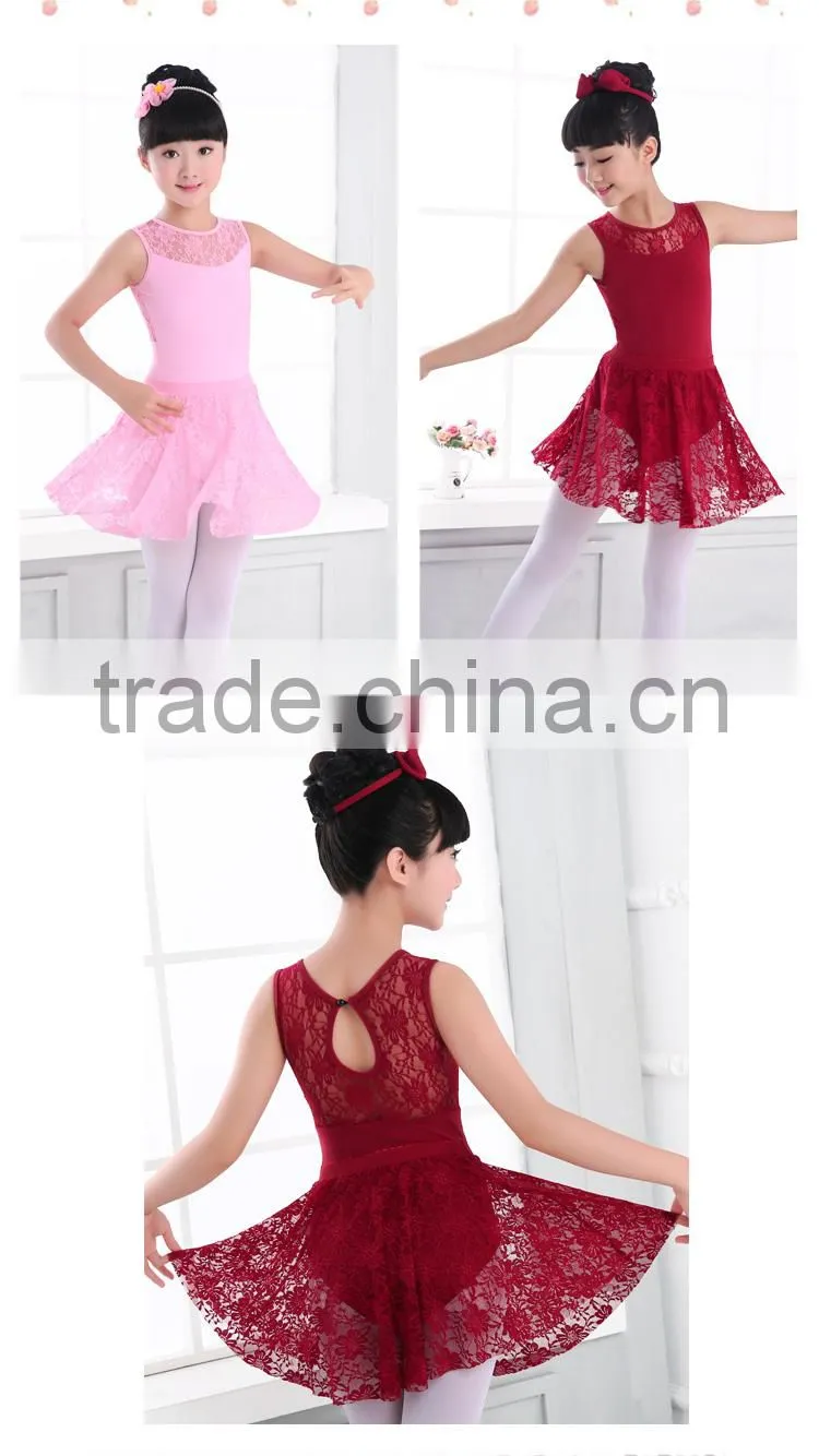 Professional Children Kids Cotton Lace Ballet Dance Tutu Dress Girls Tulle Princess Dress