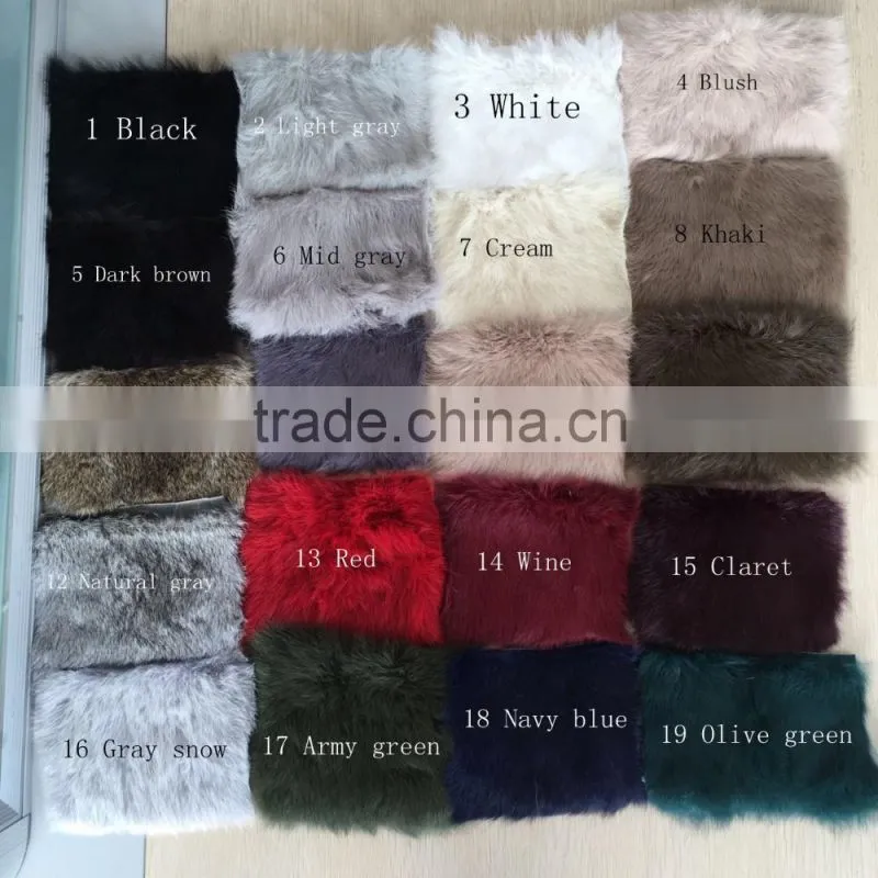 YR1026 Super Quality Real Rabbit Hand knitted Waterfall Vest Cropped Fur Waistcoat