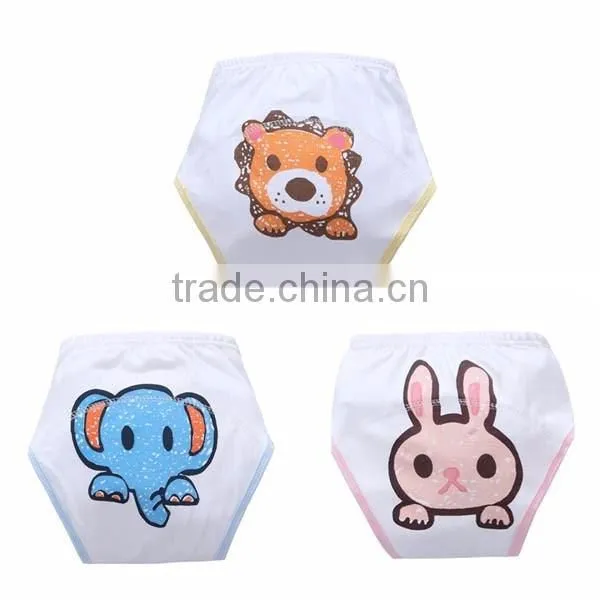 cute lion pattern printed 3 layers waterproof eco friendly infant cloth diaper