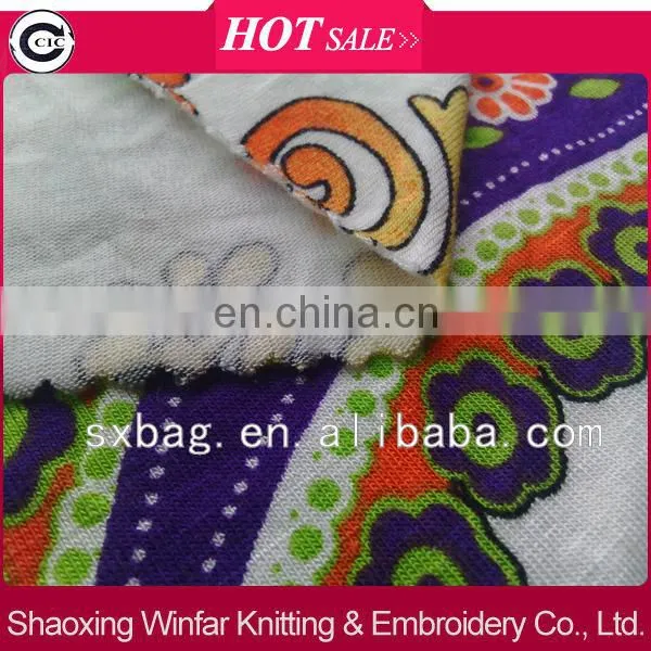 shaoxing winfar knitting super jave paisley print 100% rayon fabric for garment