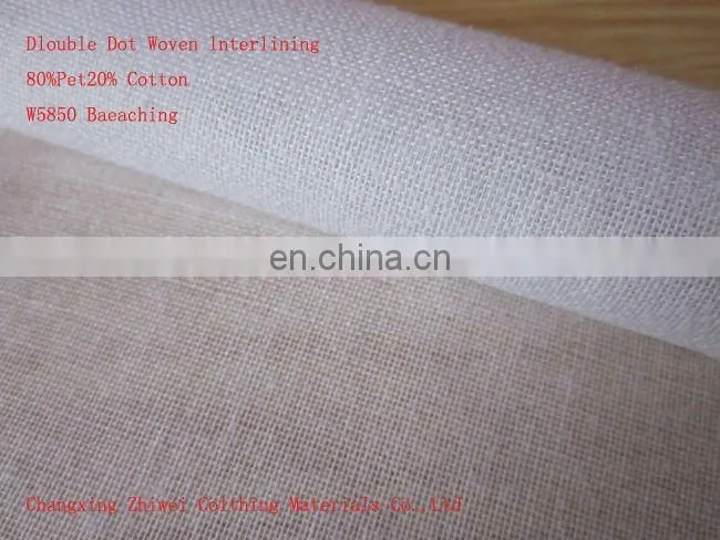 Woven Cotton Interlining white colored wholesale home textil