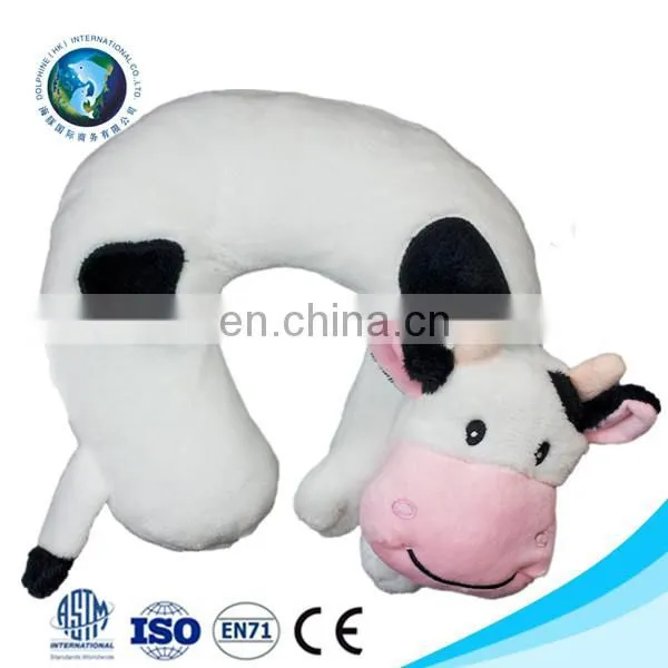 Best quality soft funny kids neck pillow plush lion cute airline pillow