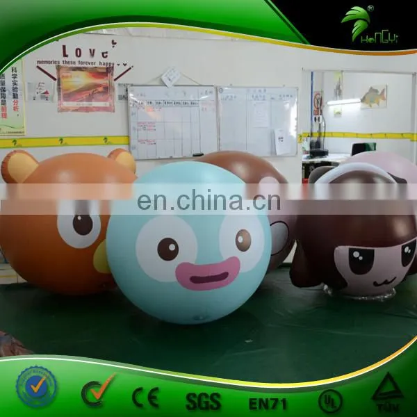 PVC Inflatable Cartoon Printed Head Balloon, Inflatable Face Balloon