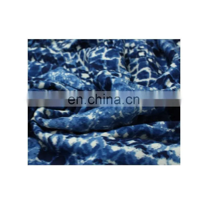New Fashion Casual Blue Snakeskin Print Loose Fitting Long Women Pants