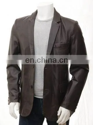 Men Leather Coat, Fashion long leather coat for men keep warm winter coat wholesale 2017