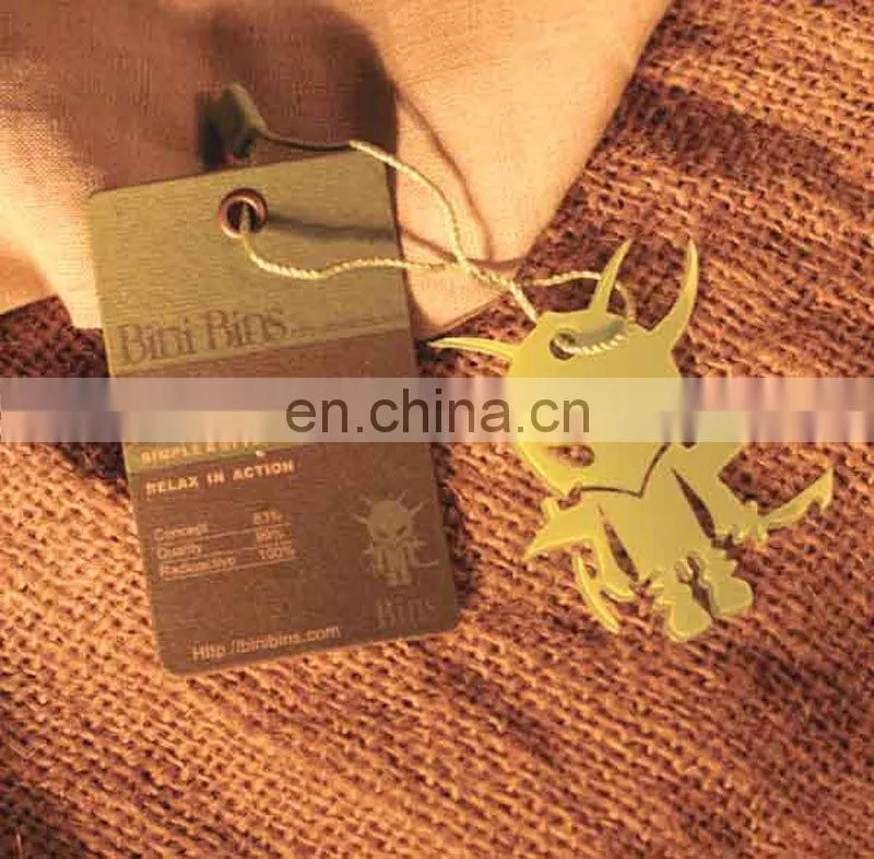 custom transparent screen printing PVC hang tag for garment