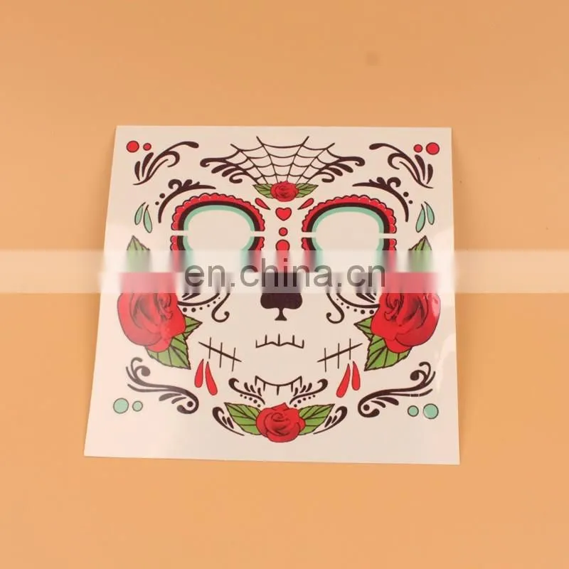 Halloween Decoration Costume face tattoo sticker for Horror Cosplay Halloween Party