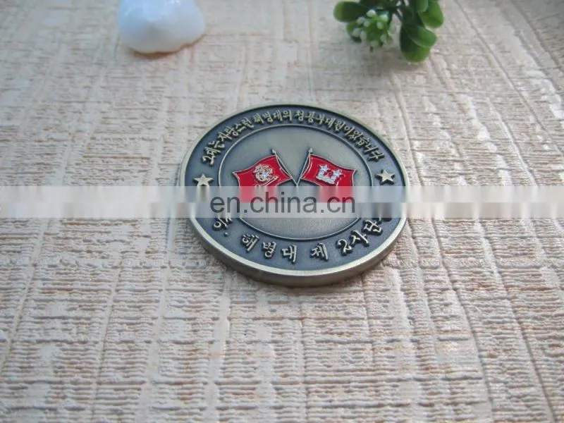 China factory produced metal coin with custom logo metal coin producer