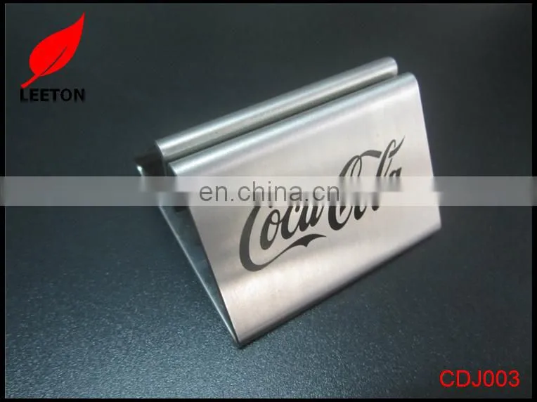 Factory custom stainless steel table menu holder