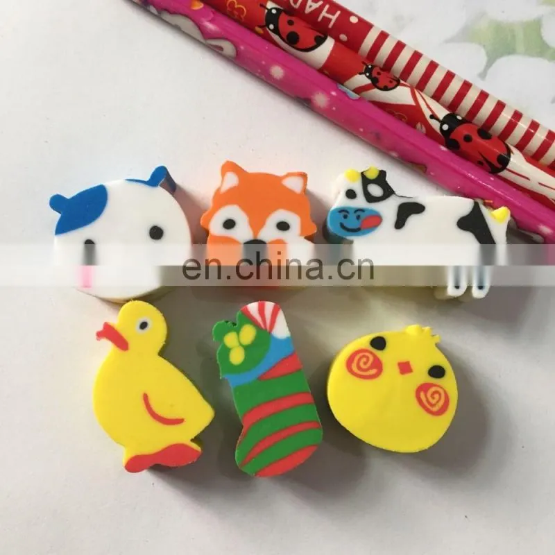 Mini eraser animal pencil topper