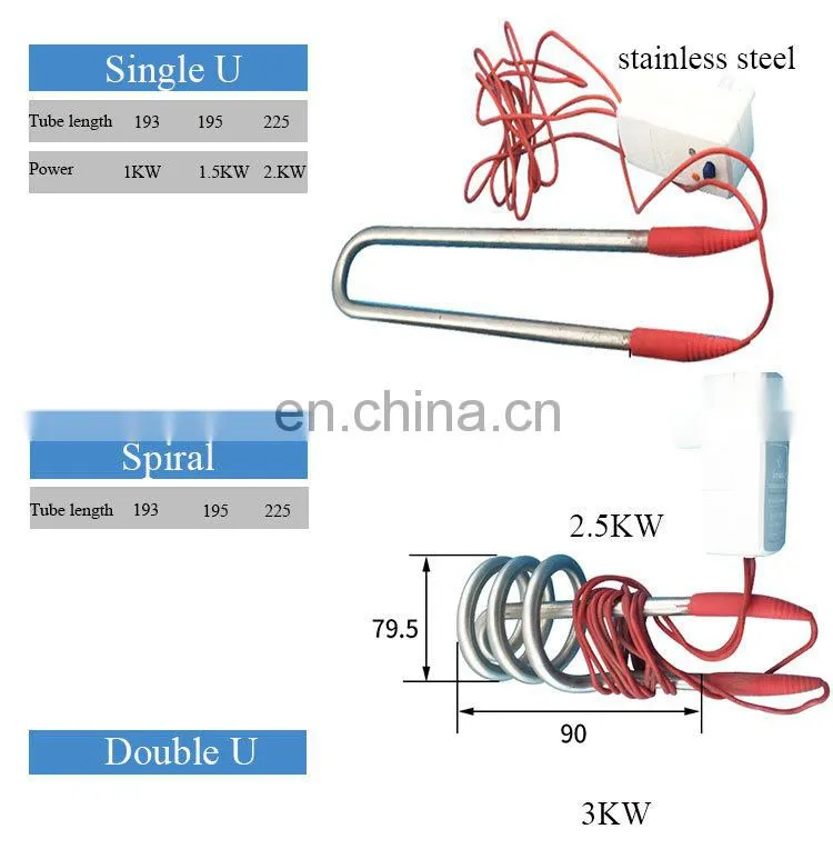 Cheap Price Electric Coil Heating Element Immersion Heater U shape Stainless steel Heating Tube