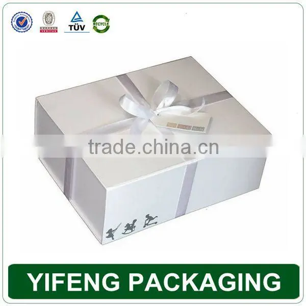 Floral Printed Dress Handmade Paper Gift Box For Wedding Dress