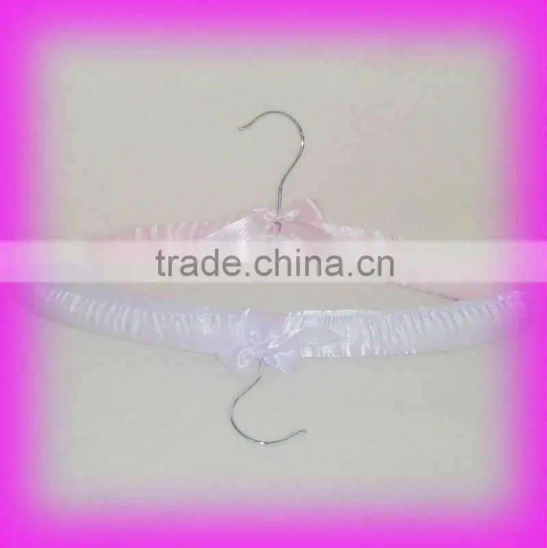 DSL74 styish satin wrapped hanger for dresses