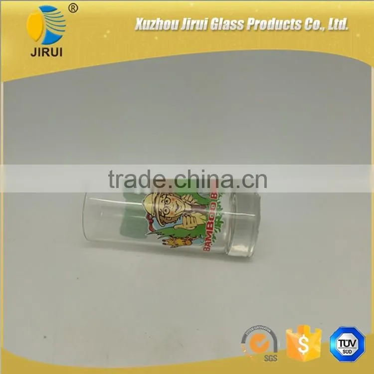 220ml glass drinking cupwith printing logo on