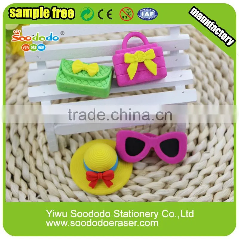 Fancy Colorful Valentine Gift Rubber Shaped Eraser