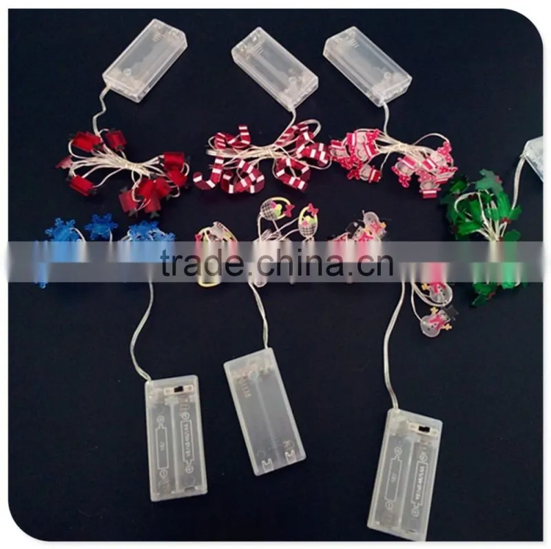 battery operated copper wire with snowman mini led christmas lights