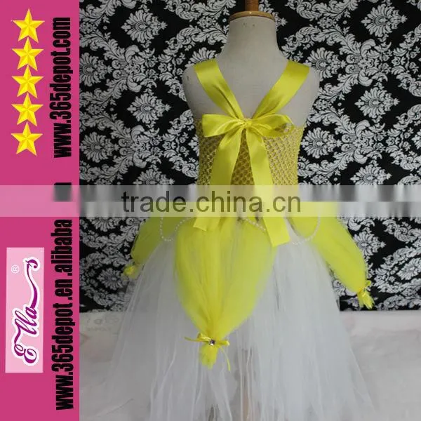 2014 Latest Cute Design Yellow Baby Girls' Dress Dance Tutu Dress For Wholesale