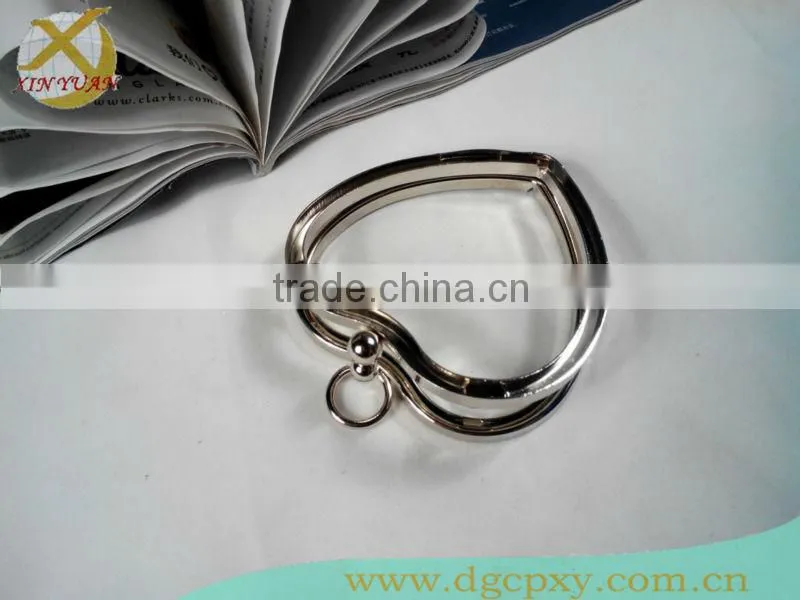 3.7 inch heart shape clutch frame clasp for bags purses