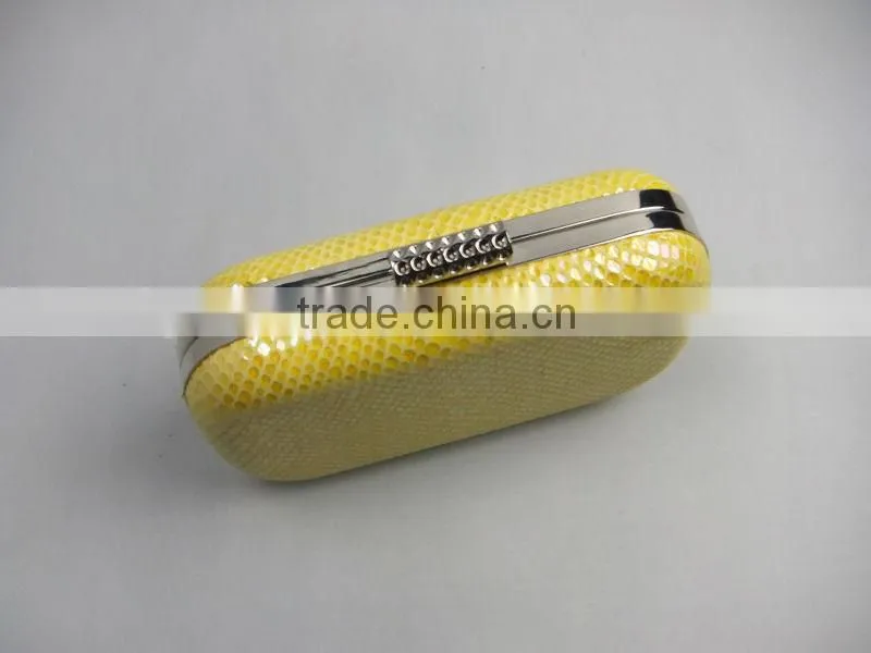 NEW ! Top quality luxury diamond head genuine sheepskin clutch bags Evening bags with chain