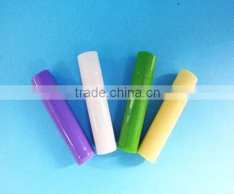 AS plastic chromatic colour overcap for keychain hole lip balm container
