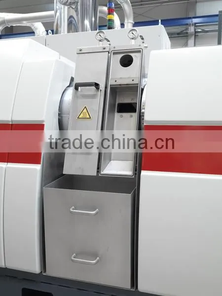 High torque gear box post consumer pp pe plastic exhausting pelletizing machine