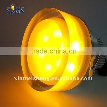 Round ABS external electrical source yellow led panel down light 6w