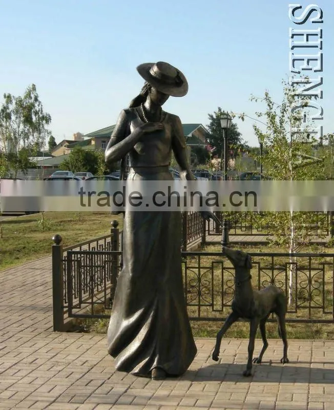 2016 New Large Outdoor Bronze Lady Sculpture Modern Figure Vivid Sculpture