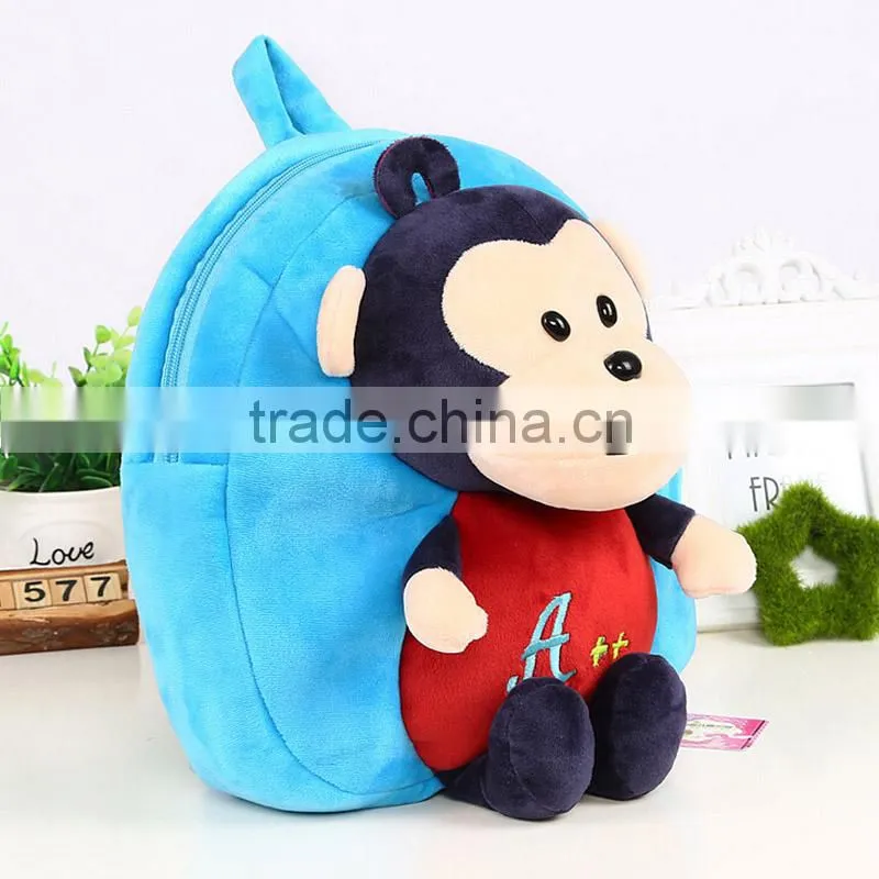 Cute zoo animal china supplier backpacks monkey backpack kids animal bags