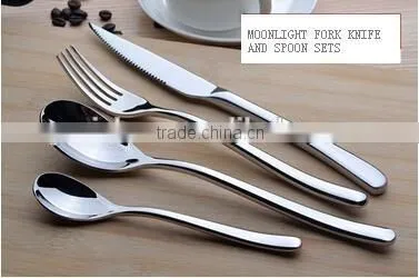 4pcs simply stainless steel dinner set