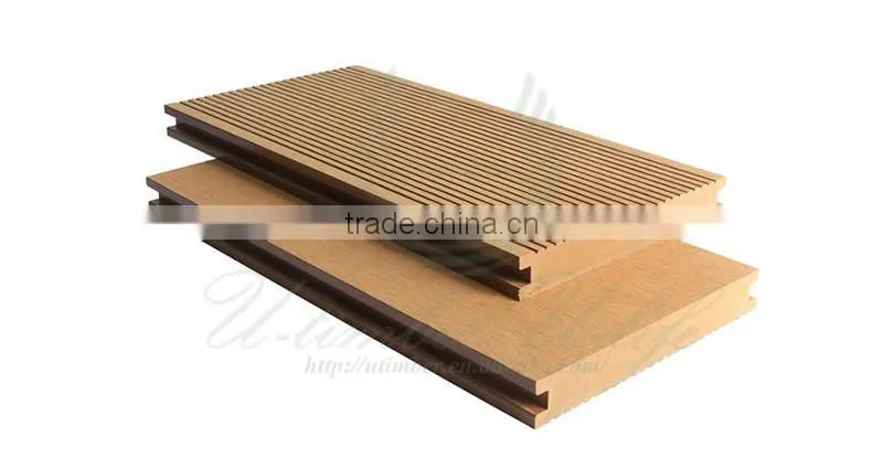 Colourful on line embossed wood grain wpc decking exported to Europe