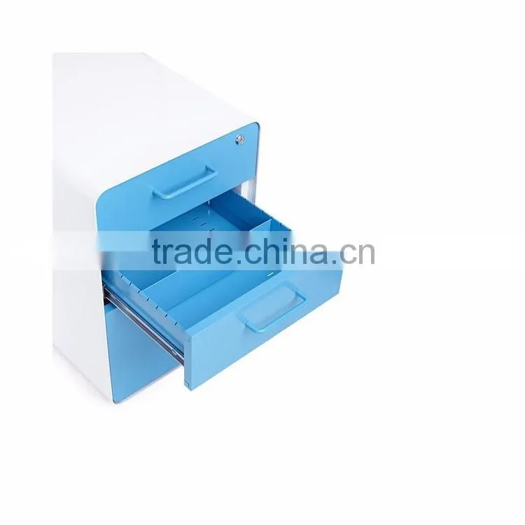 WLS new deisgn 3 drawer colorful office metal pedestal