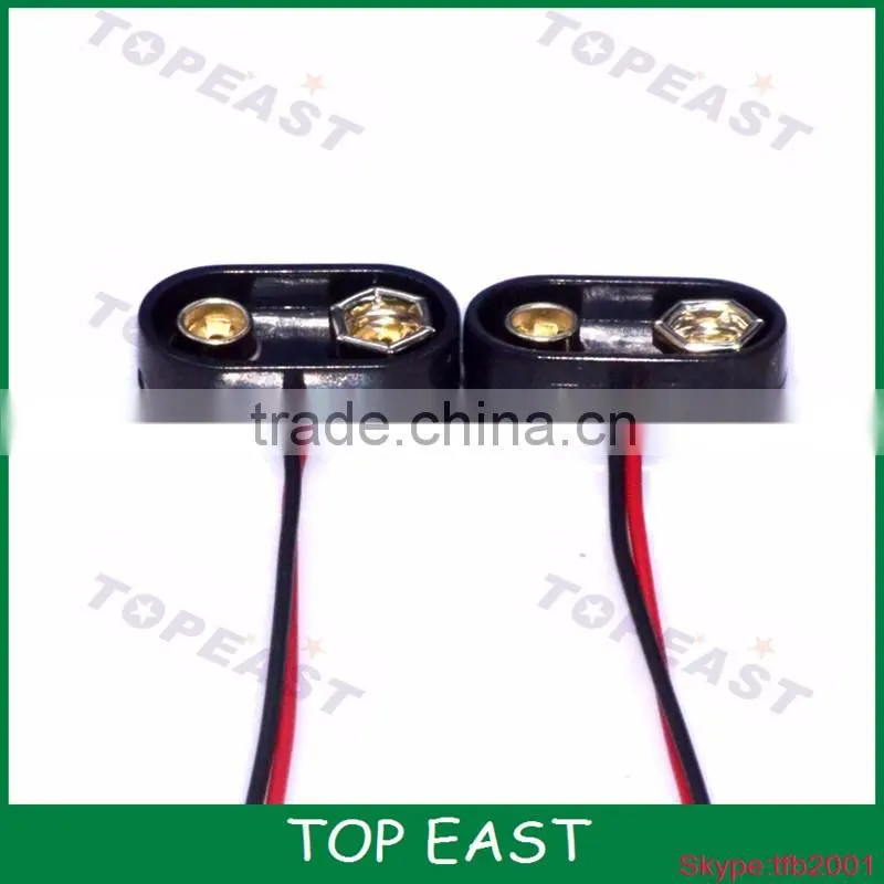High quality copper material 9v battery snap clip Connector w Lead Wires