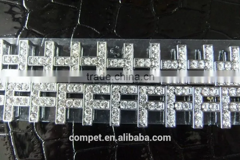 10MM zinc alloy letters, the 26 English letters, DIY black diamond letters, DIY rhinestones letter