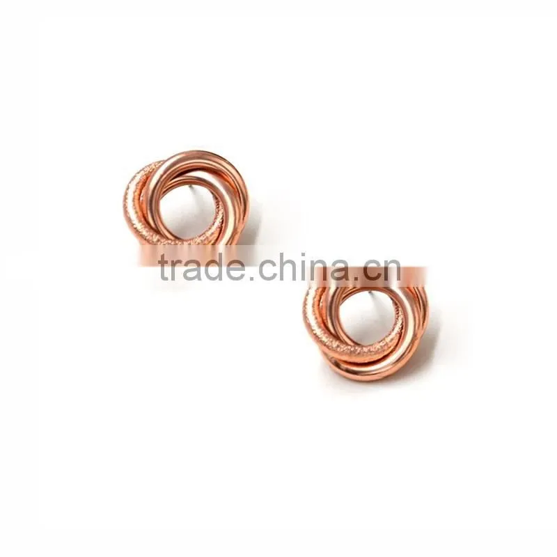 Simple Designs For Women Rose Gold Flower Daily Wear Earrings Fashion Jewelry