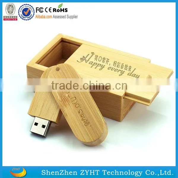 2015 Promotion Gift Keyring Wooden USB Memory for Business Present Wood Pen Drive