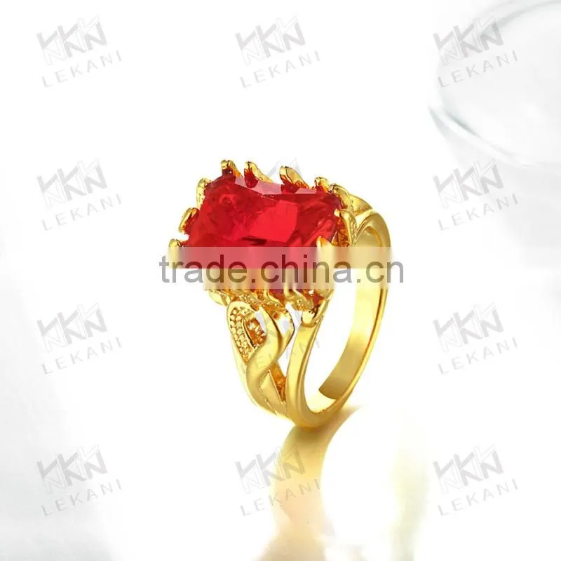 2015 New Wholesale brass yellow gold plated ring jewelry