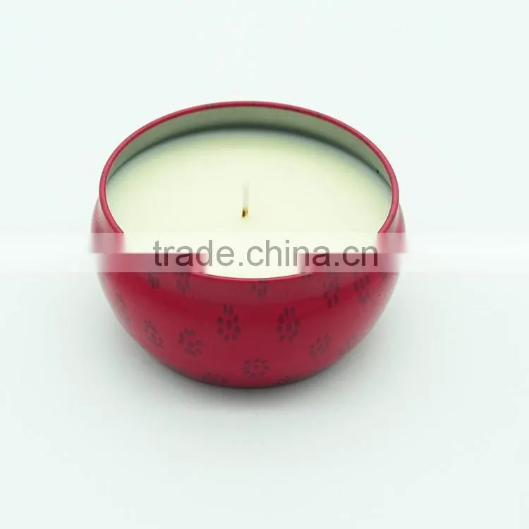 Black travel tin candle/Aroma Tin candle/Tin metal candle/Tins massage candle